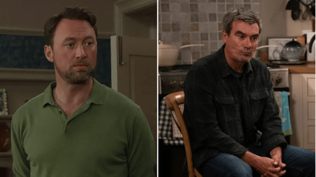 Liam offers an update on Cain’s cancer in Emmerdale as he makes a vow