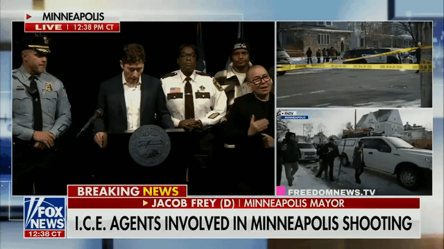 Mayor Jacob Frey: “I do have a message for our community, for our city & I have a message for ICE. To ICE, get the fuck out of Minneapolis. We do not want you here. Your stated reason for being in this city is to create some kind of safety & you are doing exactly the opposite.“
