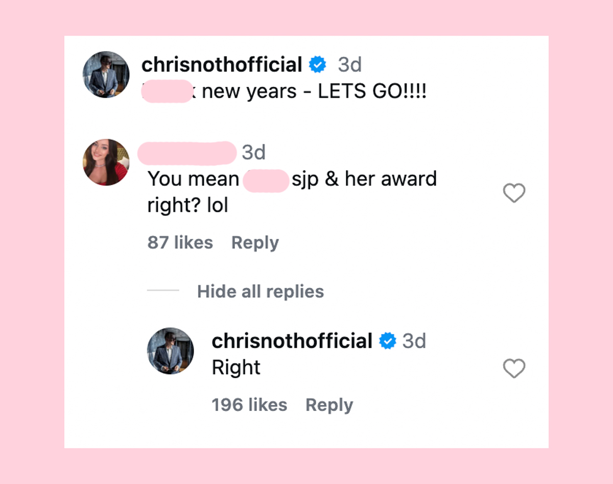 SATC Feud Continues! Chris Noth Throws MAJOR Shade At Sarah Jessica Parker After Her Golden Globes Honor!