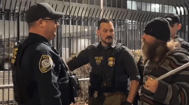 The protesters set up a memorial for Renee Good, and an ICE officer responded by stomping on the memorial candles. A protester immediately confronted him, saying, “Really, you f*ckin’ punk? That’s why we’re here… Renee Good is a mother.”