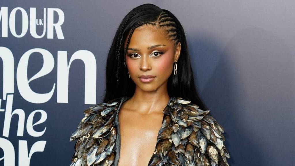 Tyla Models Stringy Red Bikini in New Vogue Photos